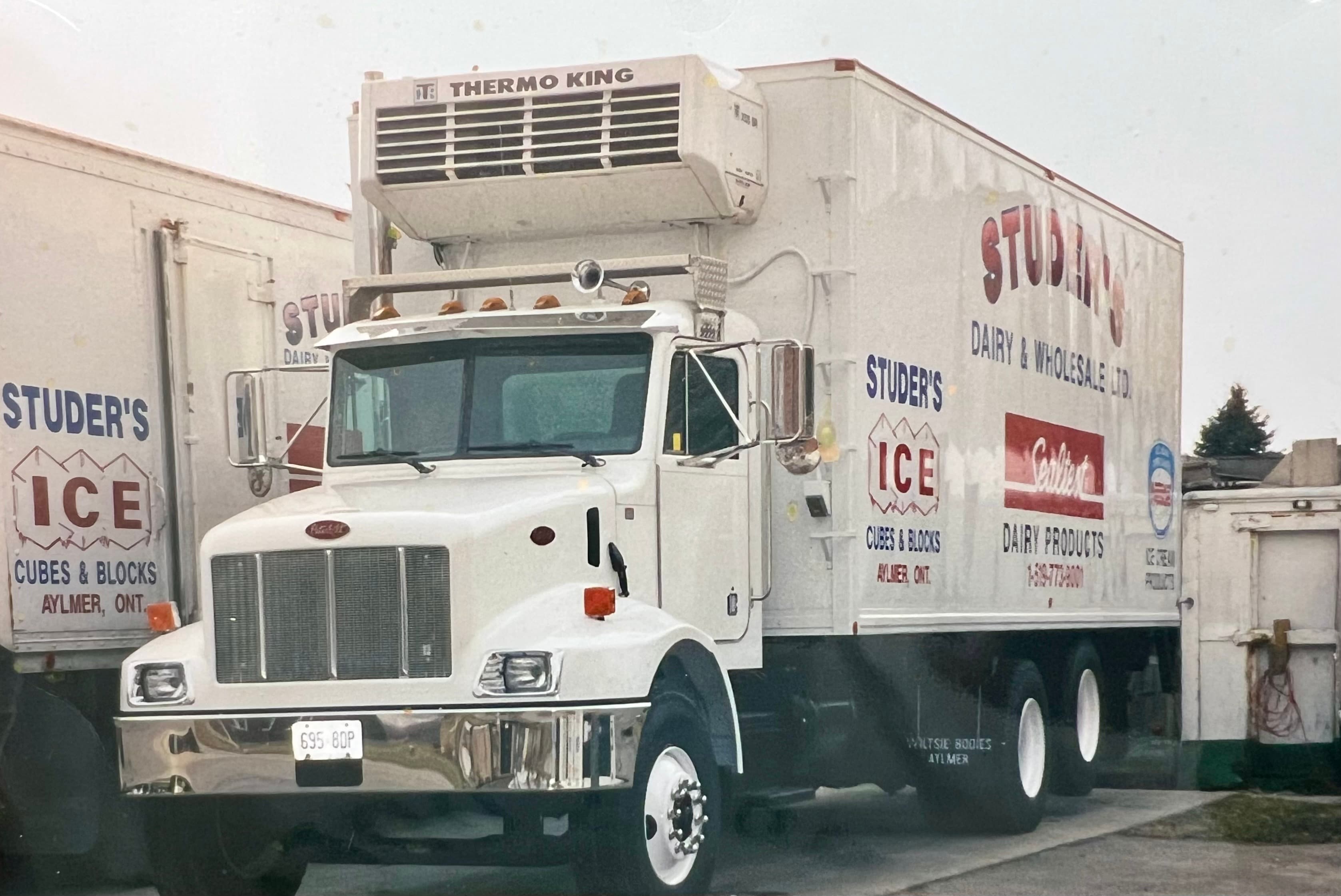 An original Studer's Dairy delivery truck